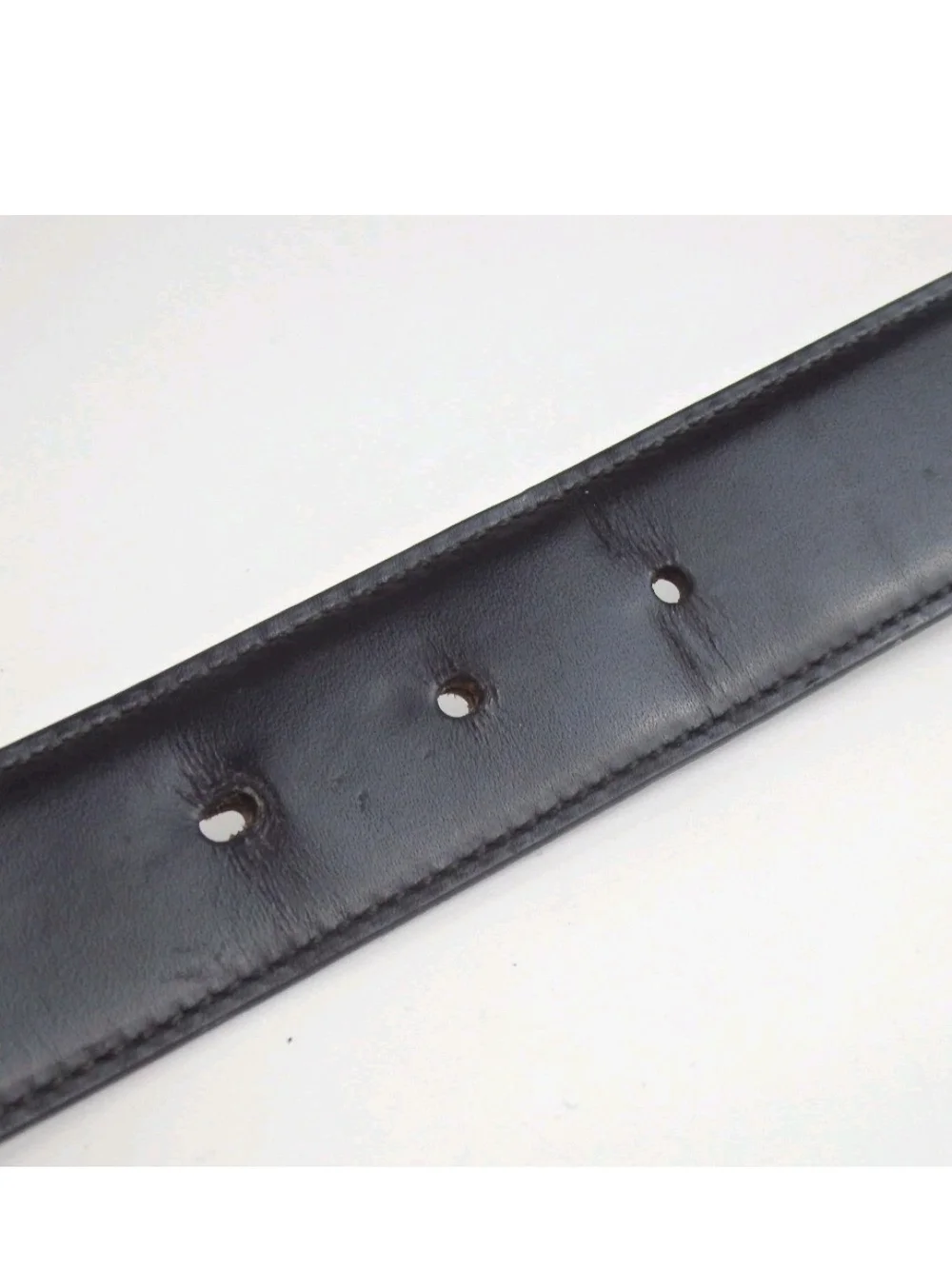 Gucci Black Leather Belt with Gold G Buckle